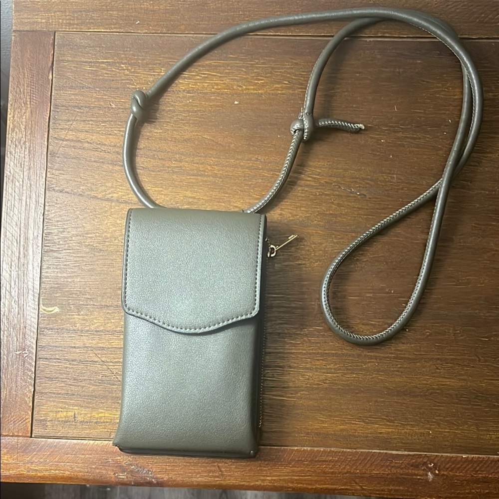 a new day Green Crossbody Bag Sleek Design with space for cards and phone